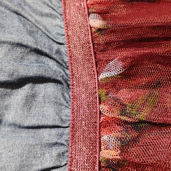 SALE! Pink & Violet Denim Top Dress Sz.3T Like New Worn 1X (A-76) - Picture 8 of 10